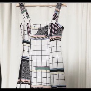 Graphic illustrative print summer dress